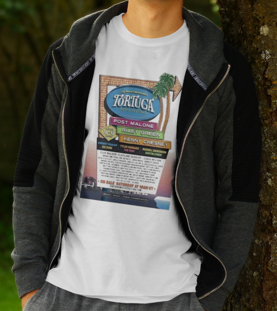 Rock The Ocean’s Tortuga Music Festival April 10 12 2026 Ft Lauderdale Beach Post Malone Riley Green Kenny Chesney T-Shirt