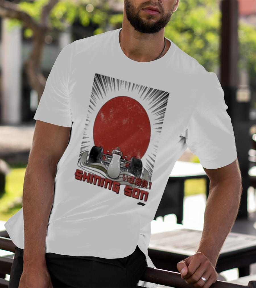 Shining Son Formula 1 Racing Car Japanese Sun T-Shirt