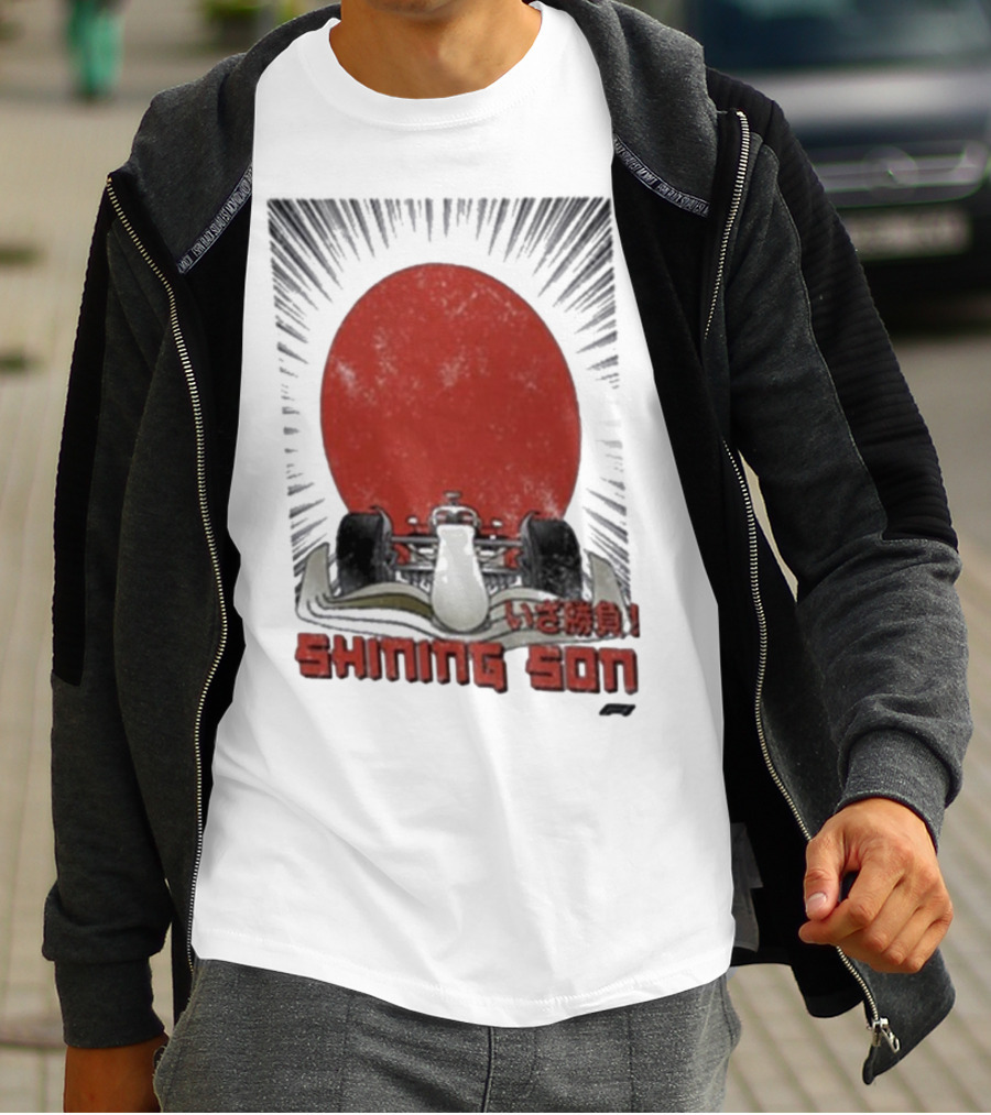 Shining Son Formula 1 Racing Car Japanese Sun T-Shirt