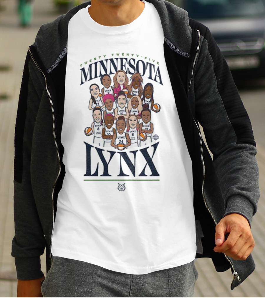 Minnesota Lynx Roster Caricature Twenty Twenty-Five Basketball Team T-Shirt