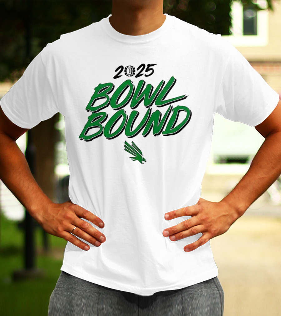North Texas Mean Green 2025 Bowl Bound Football Team Enthusiasts Apparel T-Shirt