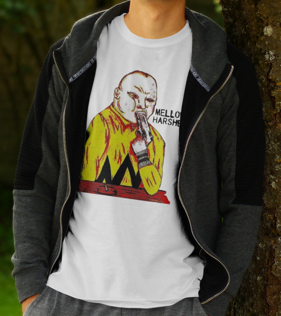 Shattered Dreams Mellow Harsher Yellow Red Illustration T-Shirt