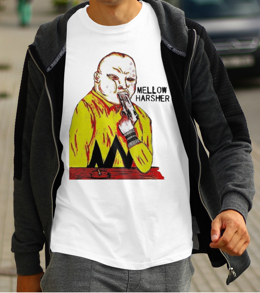 Shattered Dreams Mellow Harsher Yellow Red Illustration T-Shirt