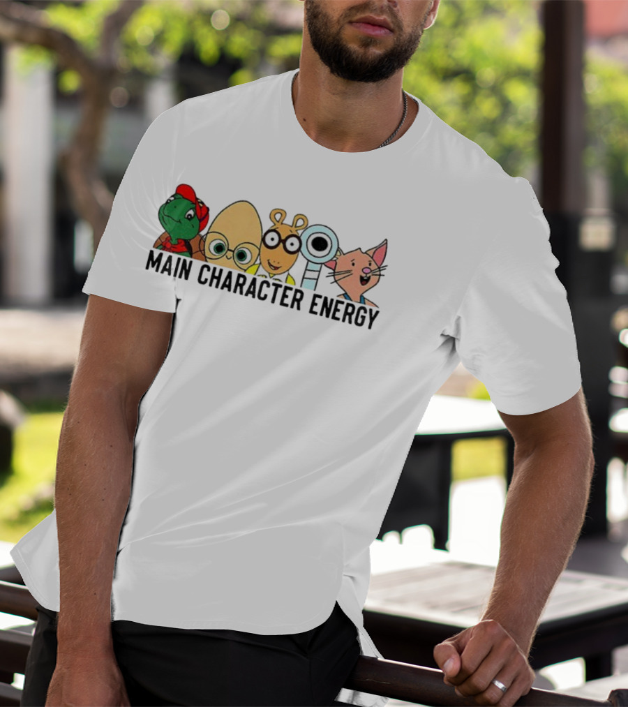 Main Character Energy Arthur Franklin Moomintroll Max And Ruby Children's Books Cartoon T-Shirt