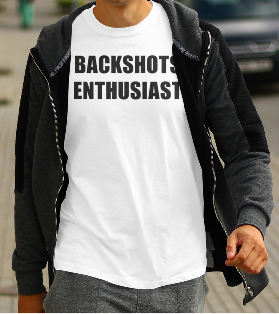 Backshots Enthusiast Statement Typography Bold Text T-Shirt