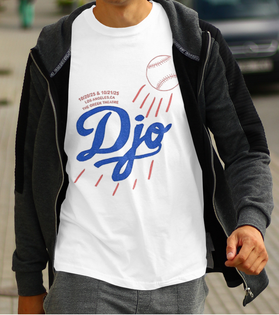 Djo Greek Theatre Los Angeles Dodgers CA Oct 20 2025 Tour T-Shirt
