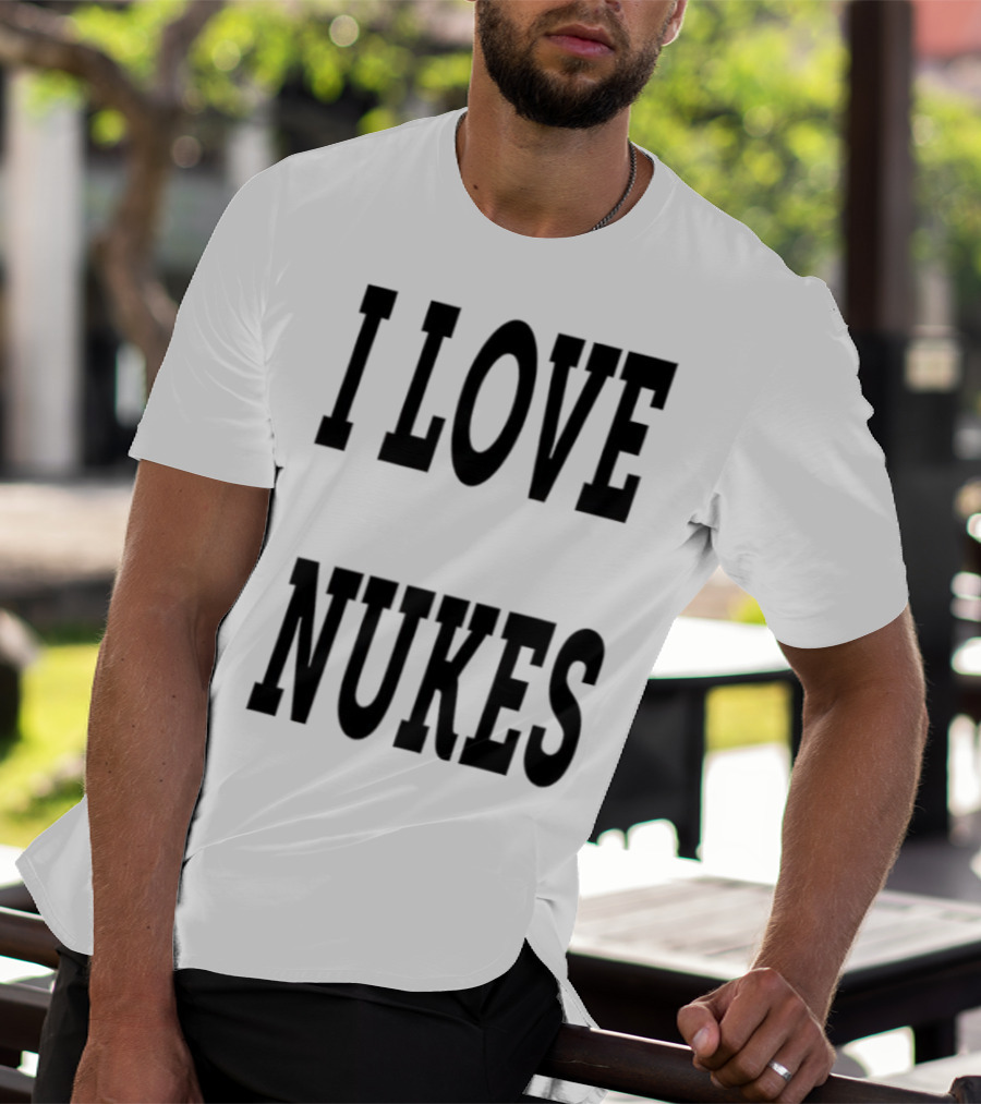 I Love Nukes DJ Smokey Retro Vibe T-Shirt