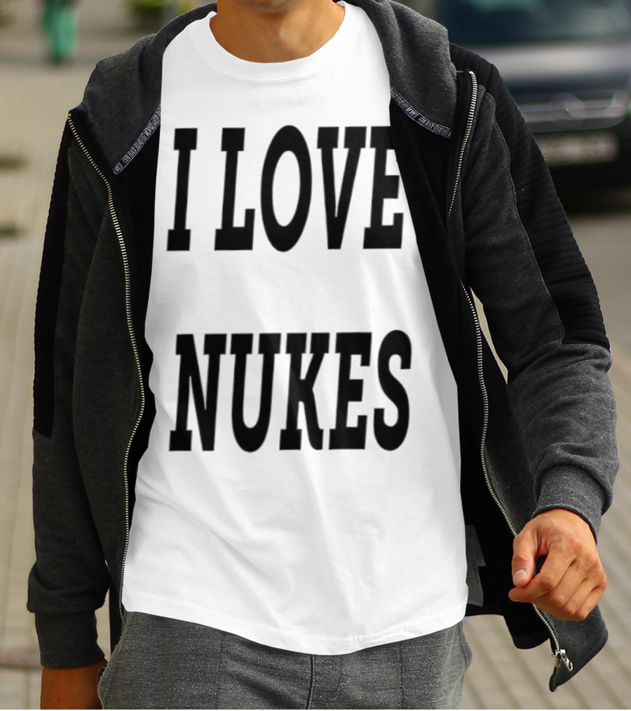 I Love Nukes DJ Smokey Retro Vibe T-Shirt