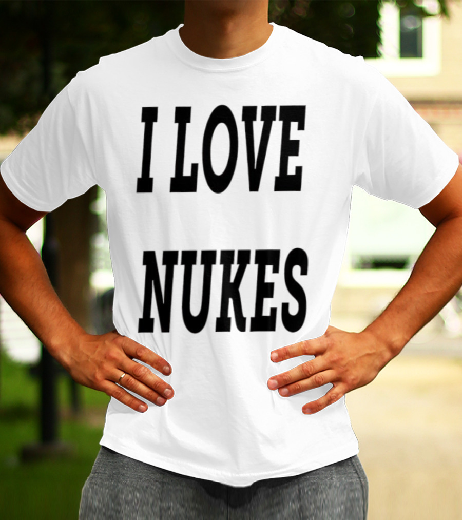 I Love Nukes DJ Smokey Retro Vibe T-Shirt
