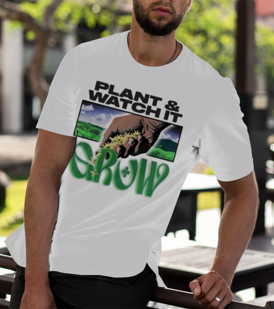Plant & It Grow Hand With Nature Scenery T-Shirt