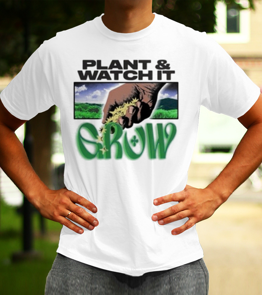 Plant & It Grow Hand With Nature Scenery T-Shirt