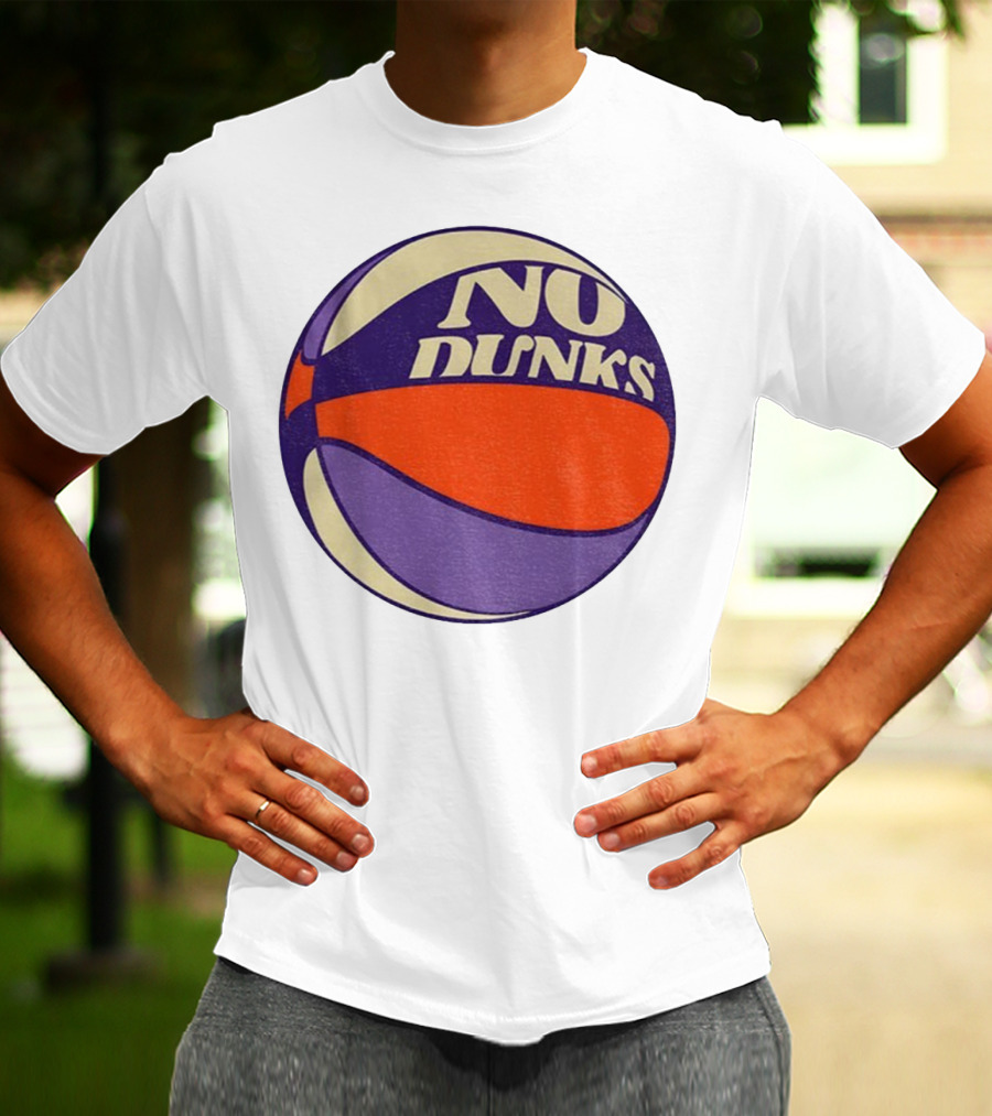 No Dunks Retro Style Basketball NBA Vintage Sports Aesthetic T-Shirt