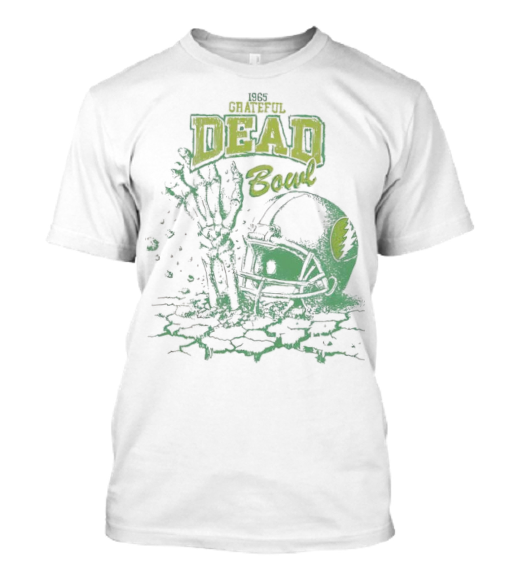 1965 Grateful Dead Boul Helmet Skeleton Hand T-Shirt