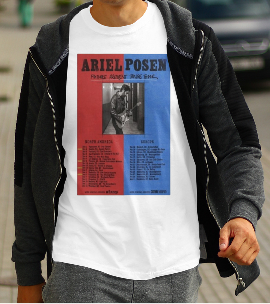 Ariel Posen Future Present Tense Tour North America Europe 2025 2026 Special Guests Wendigo Cathal Murphy T-Shirt