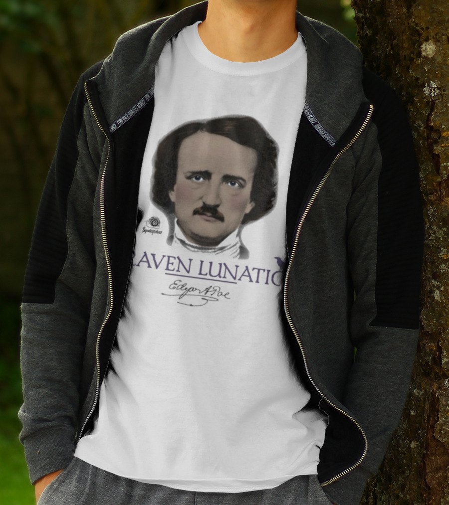 Raven Lunatic Edgar Allan Poe T-Shirt