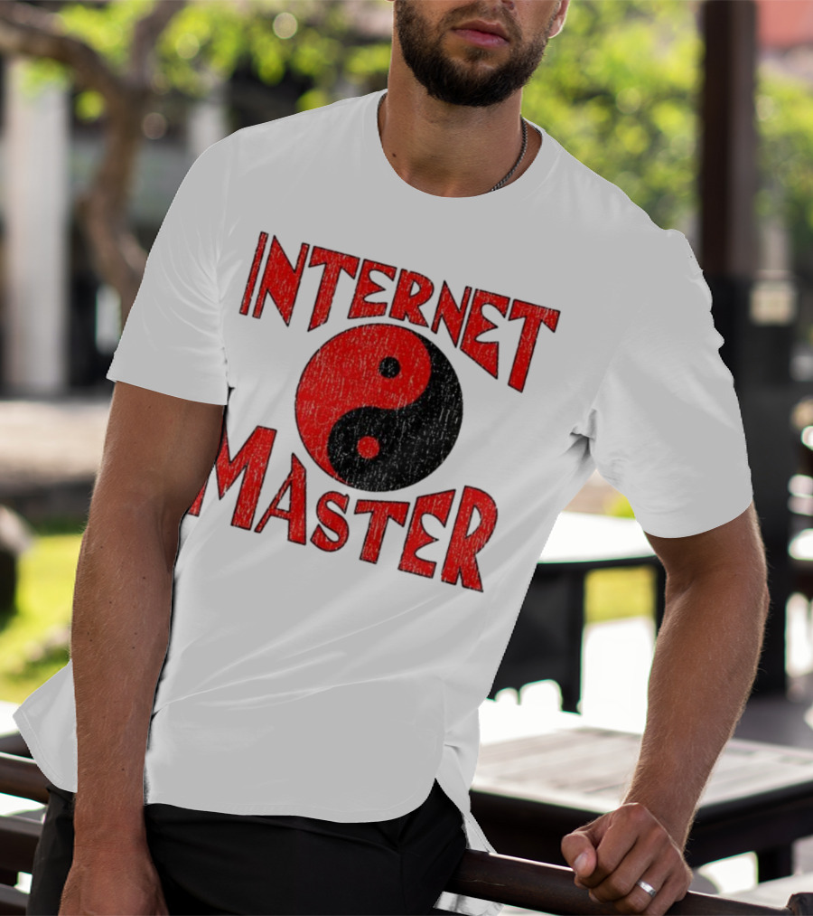 Internet Master Yin Yang Symbol Retro Design T-Shirt