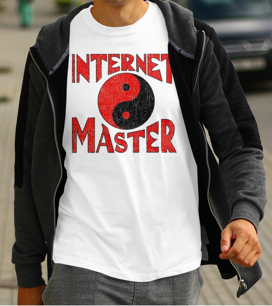Internet Master Yin Yang Symbol Retro Design T-Shirt