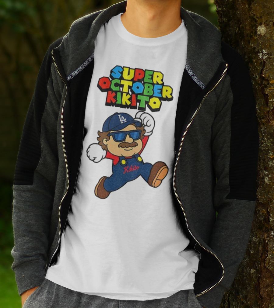 Super October Kikito LA Dodgers Baseball Character With Sunglasses T-Shirt