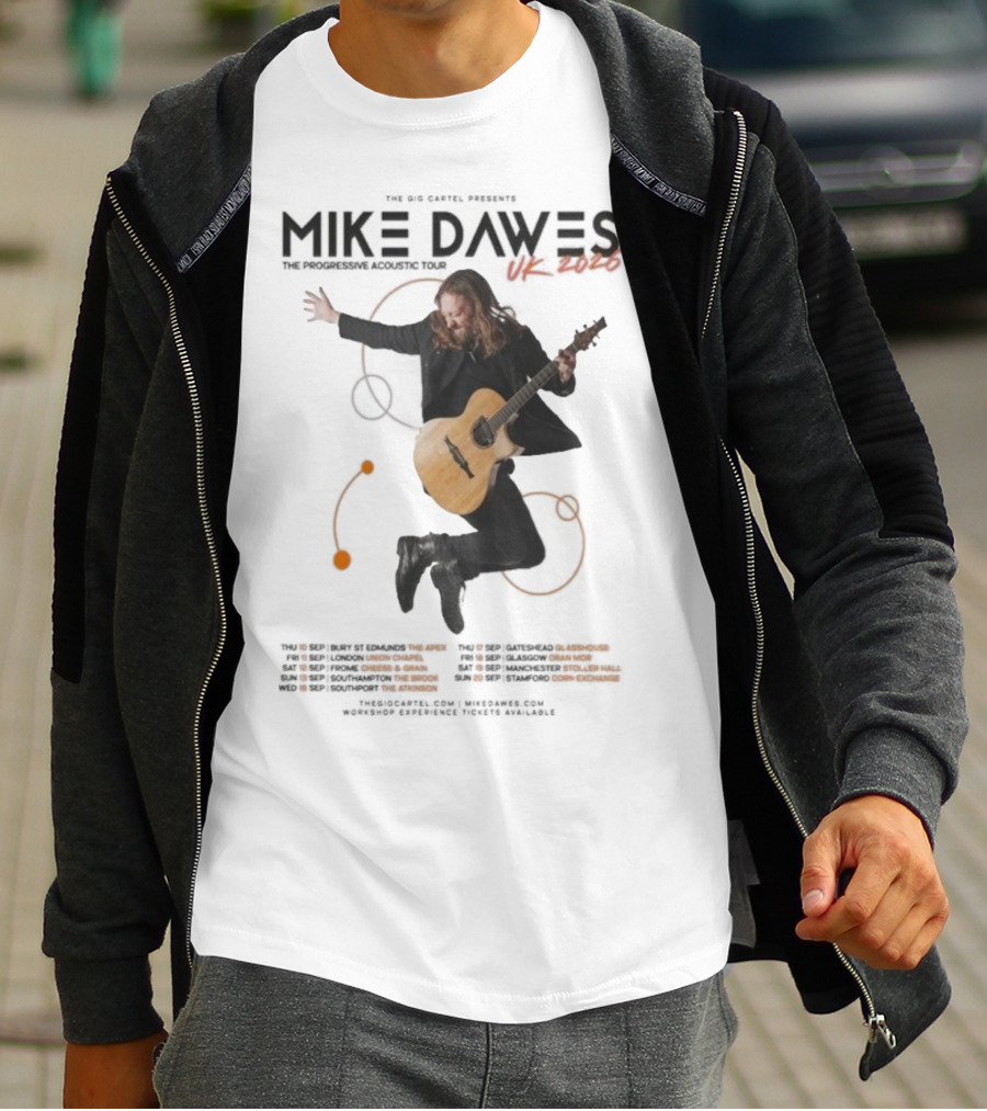 Mike Dawes UK Tour 2026 Progressive Acoustic Experience T-Shirt