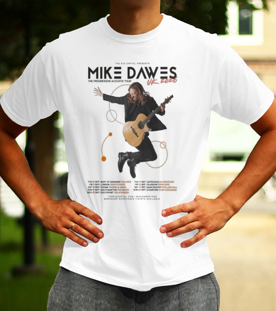 Mike Dawes UK Tour 2026 Progressive Acoustic Experience T-Shirt
