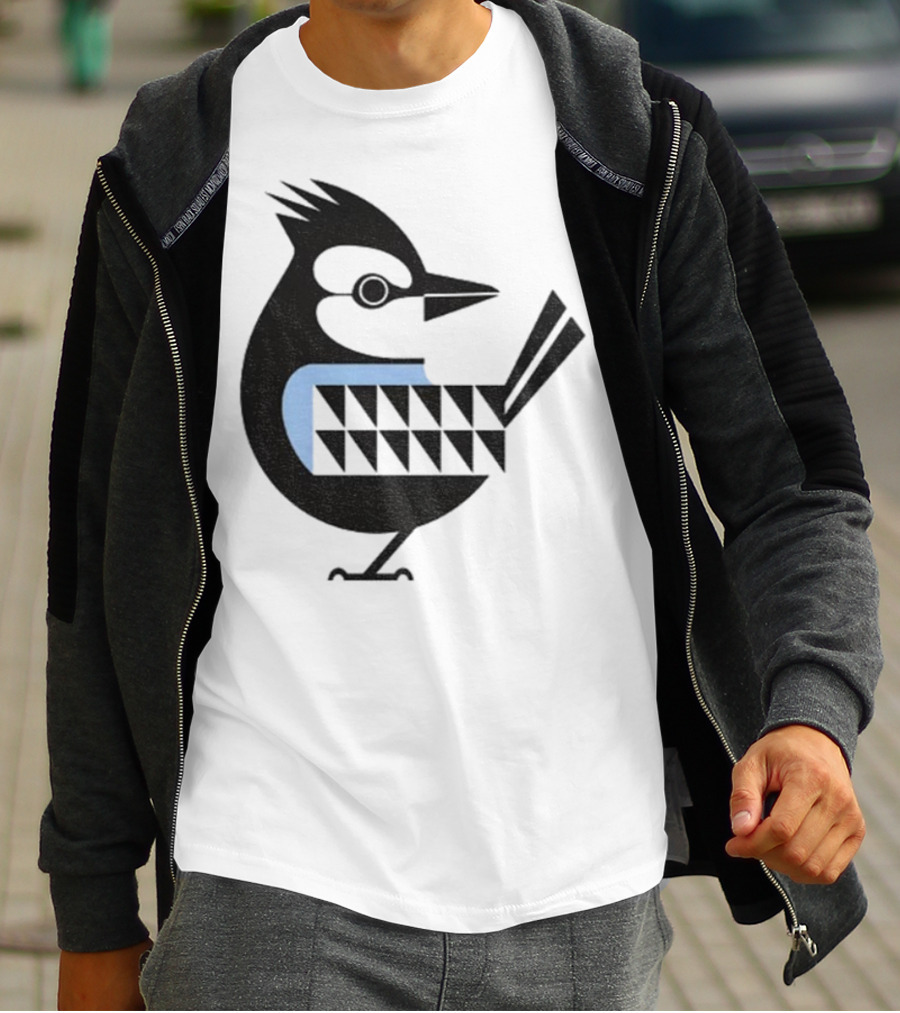 Toronto Blue Jays Retro Blue Bird Baseball Illustration T-Shirt