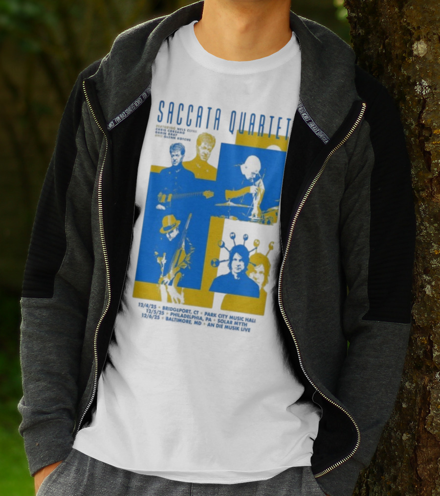 Saccata Quartet Tour December 2025 European Jazz Fusion Concert Dates T-Shirt