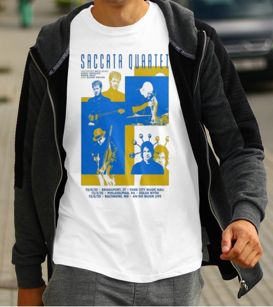 Saccata Quartet Tour December 2025 European Jazz Fusion Concert Dates T-Shirt