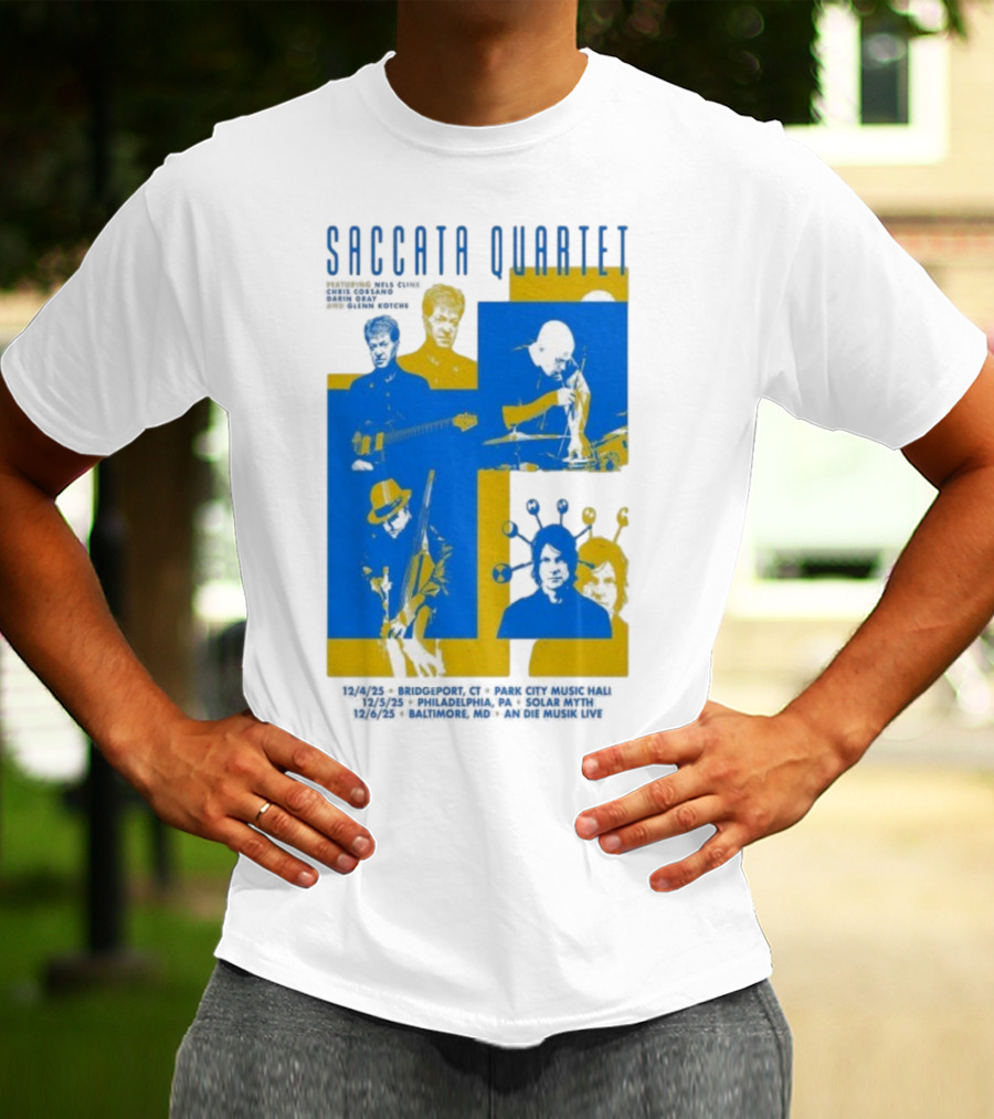 Saccata Quartet Tour December 2025 European Jazz Fusion Concert Dates T-Shirt