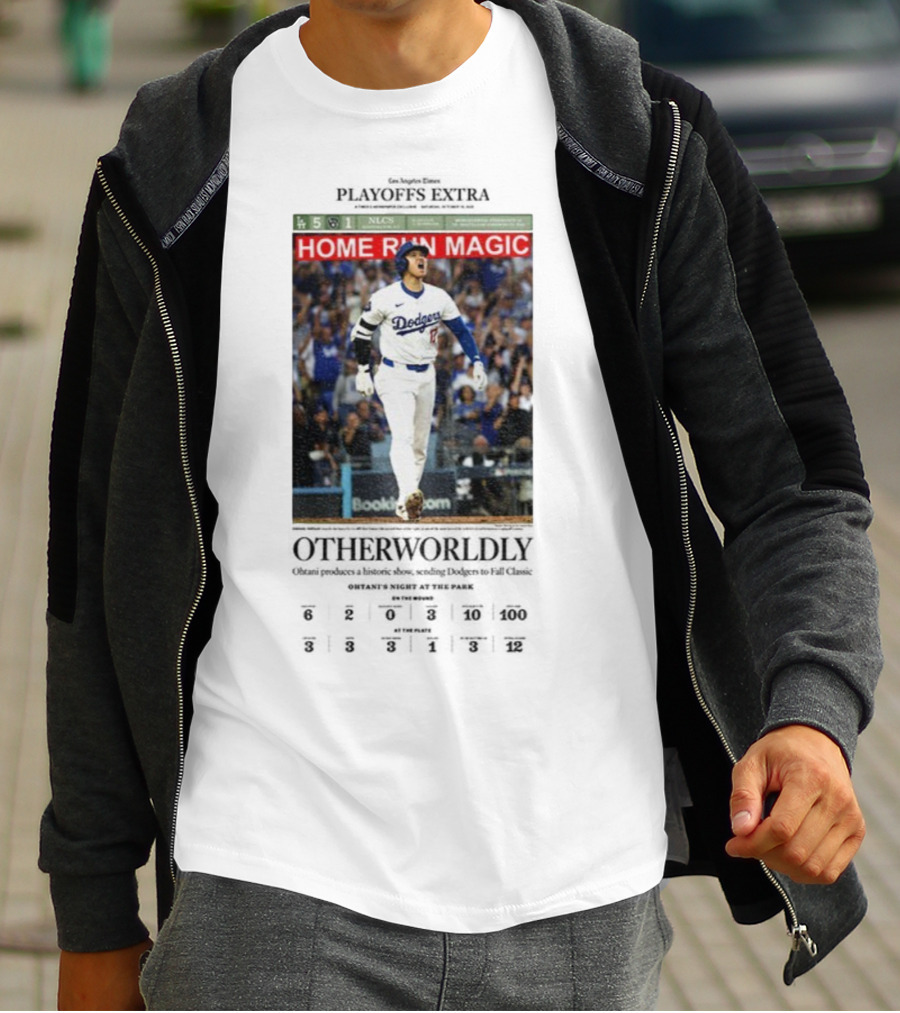 Dodgers NLCS Playoff Extra Shohei Ohtani Home Run Magic 2025 Victory Highlights T-Shirt