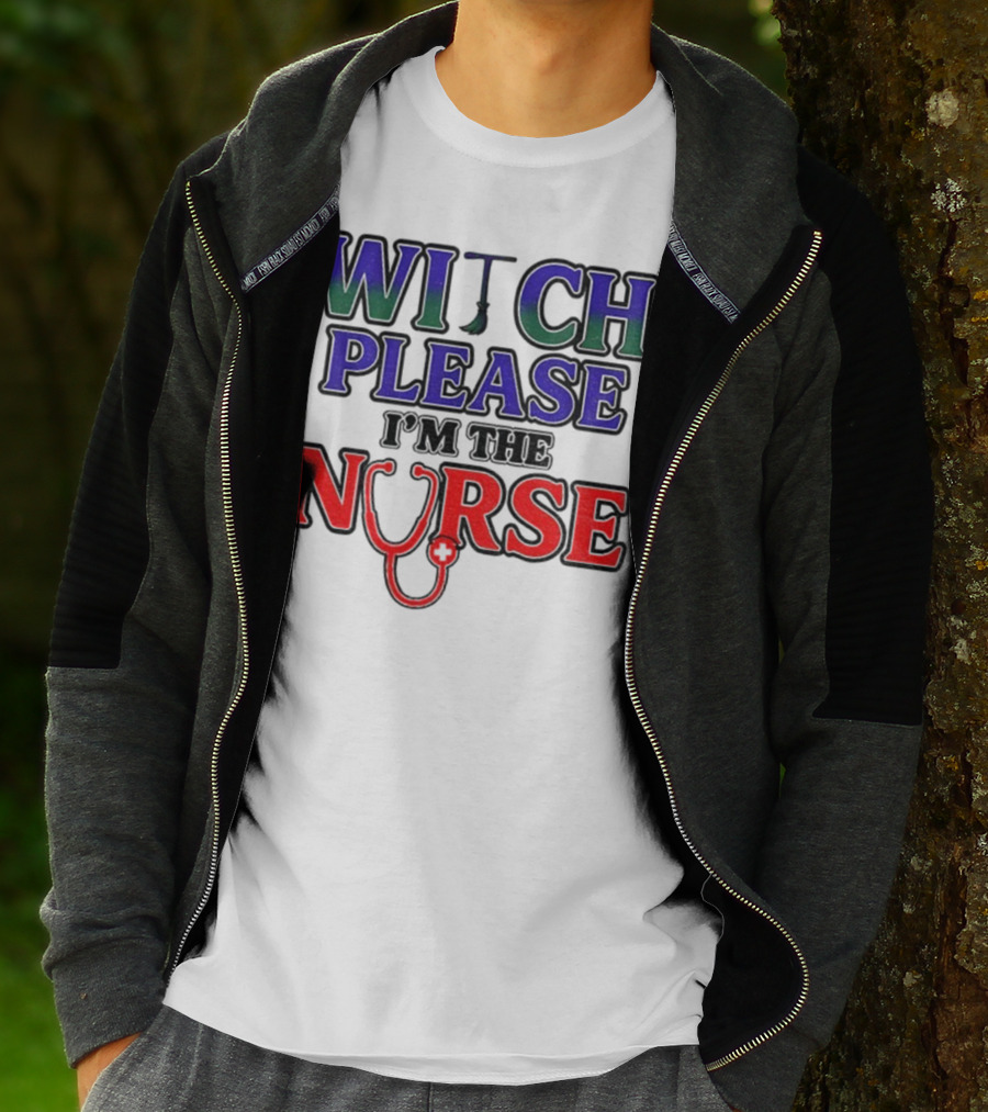 Witch Please I'm The Nurse Halloween Stethoscope T-Shirt
