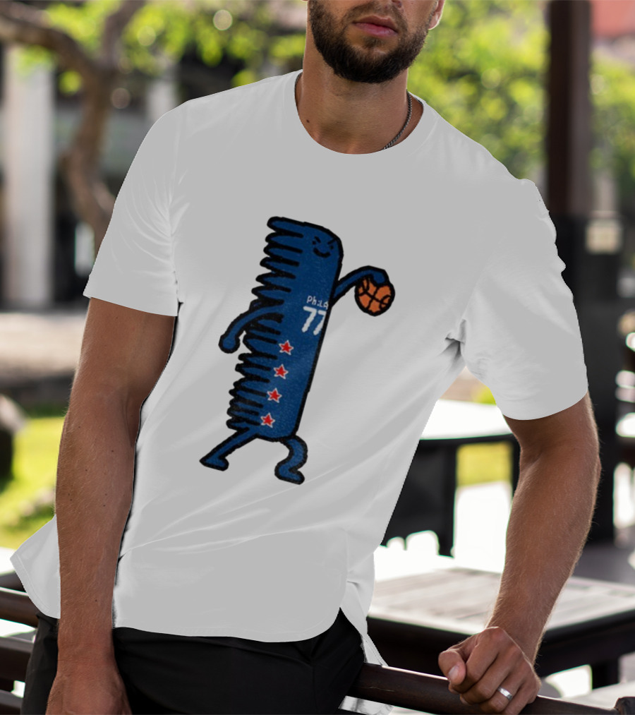 V.J. Edgecombe Phila 77 Philadelphia 76ers Basketball Character T-Shirt