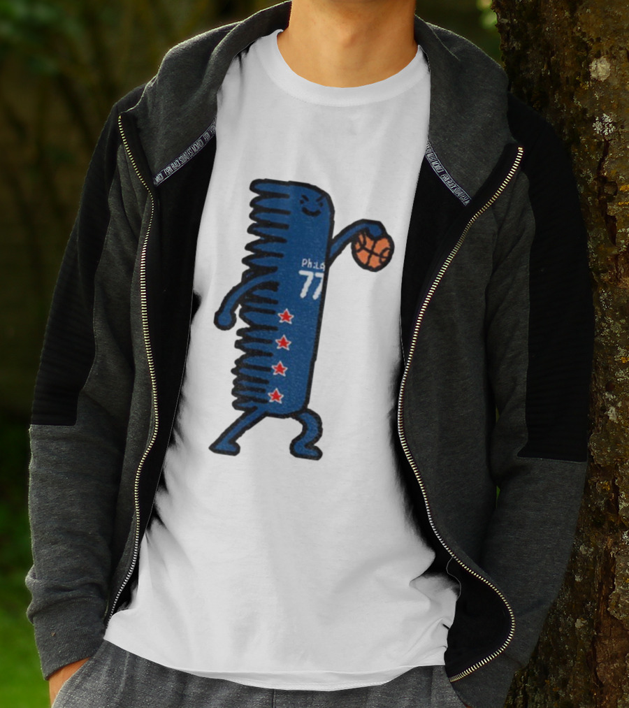 V.J. Edgecombe Phila 77 Philadelphia 76ers Basketball Character T-Shirt