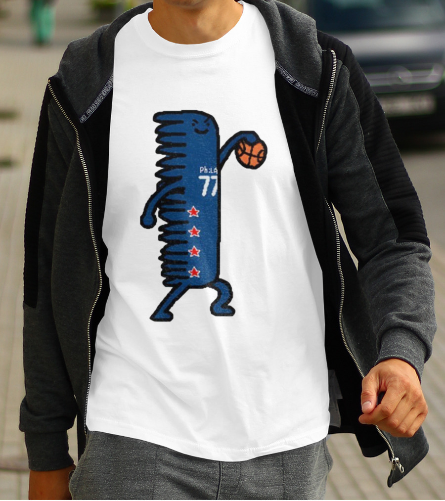 V.J. Edgecombe Phila 77 Philadelphia 76ers Basketball Character T-Shirt