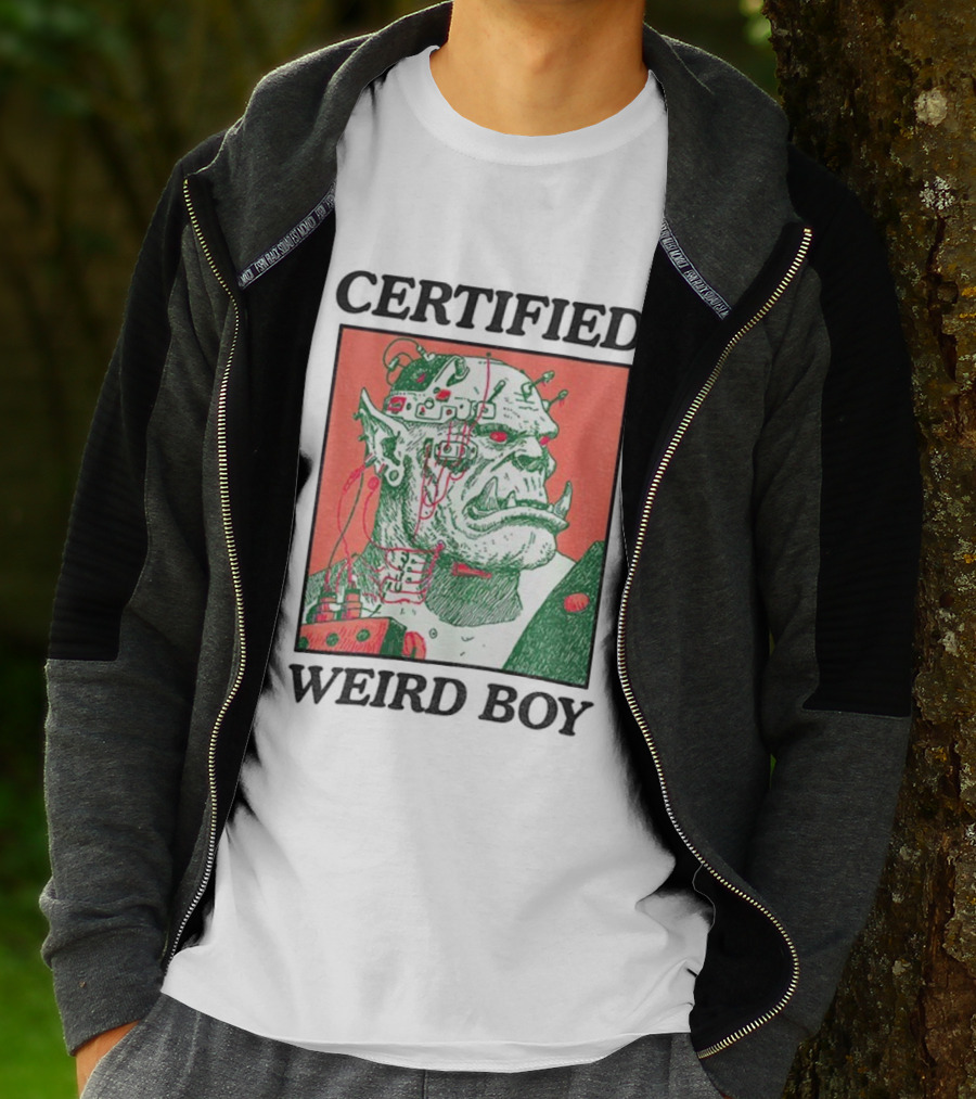 Certified Weirdboy Goblins Greenskins Orc Cyberpunk Art T-Shirt