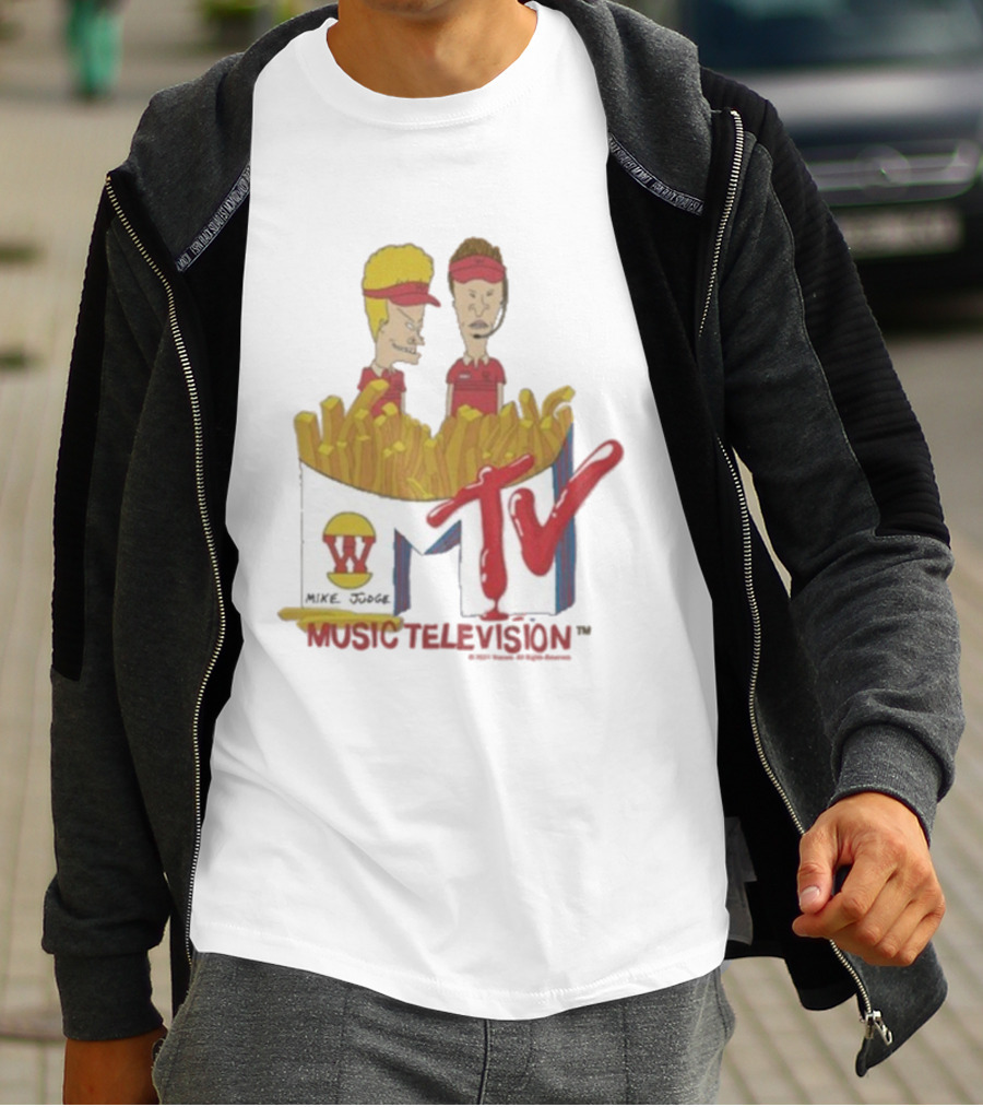 Beavis And Butt-Head MTV Mike Judge Burger World Music Television T-Shirt