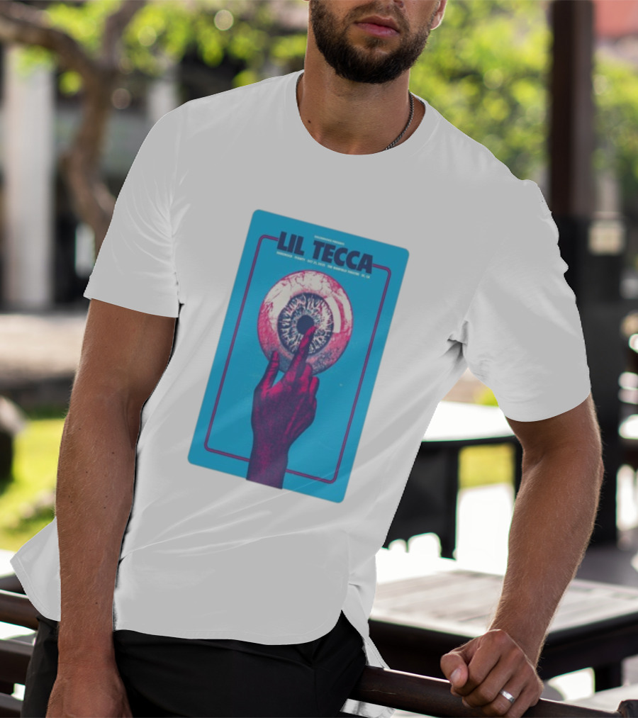 Lil Tecca Live At The Warfield Theatre San Francisco Oct 21 2025 Hand Eye Iconography T-Shirt