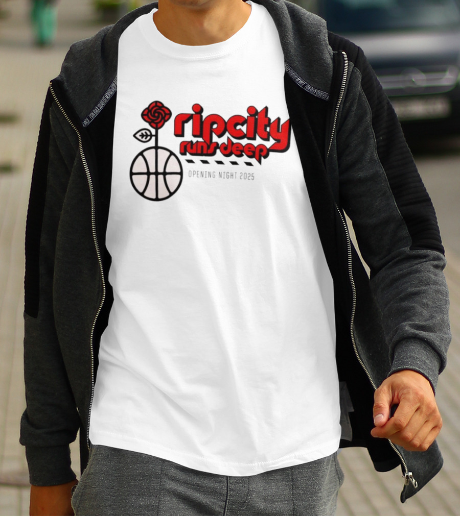 Ripcity Runs Deep Portland Trail Blazers Opening Night 2025 T-Shirt