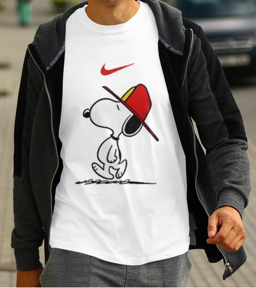 Snoopy Firefighter Nike Once Upon A Time I Was Innocent Then I Joined The Fire Department T-Shirt