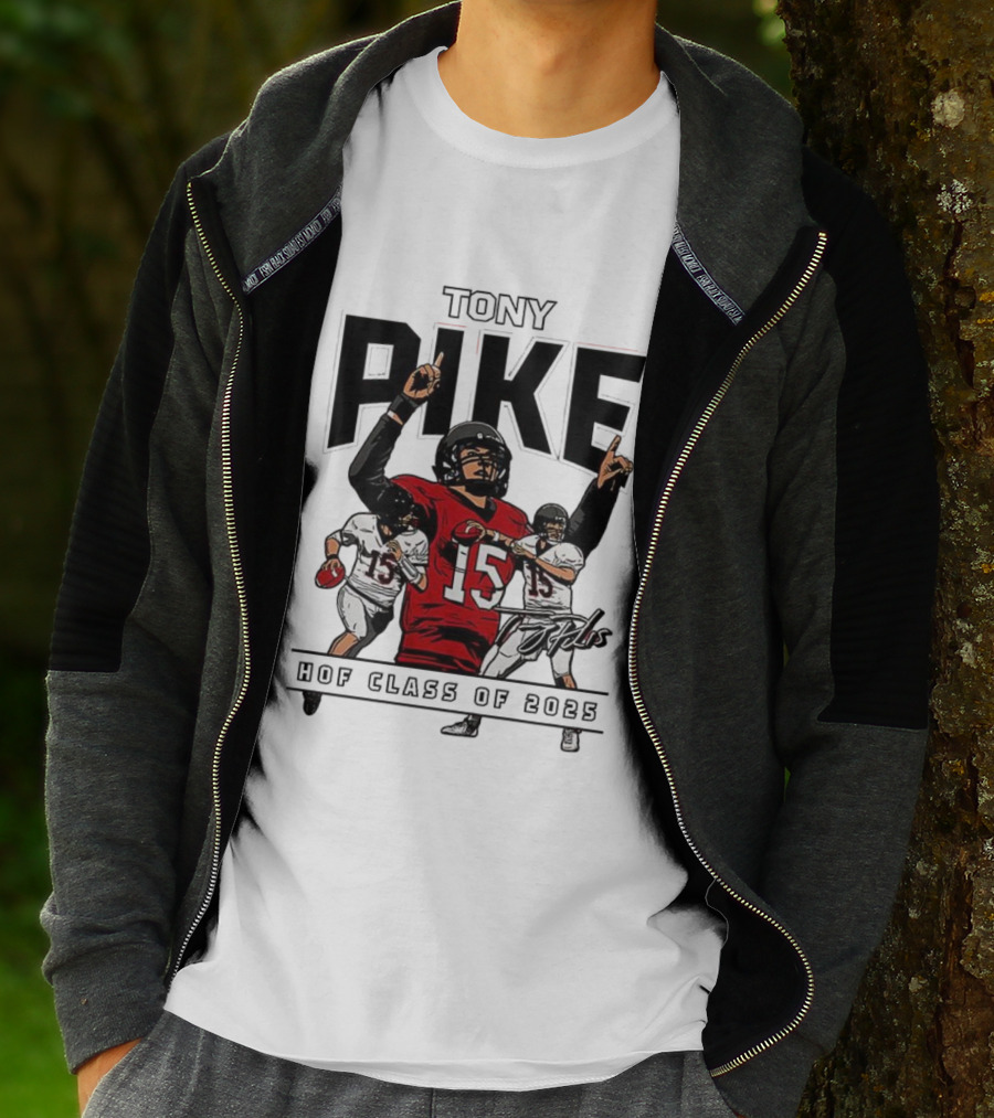 Tony Pike HOF Class Of 2025 Signature 15 Football Tribute T-Shirt