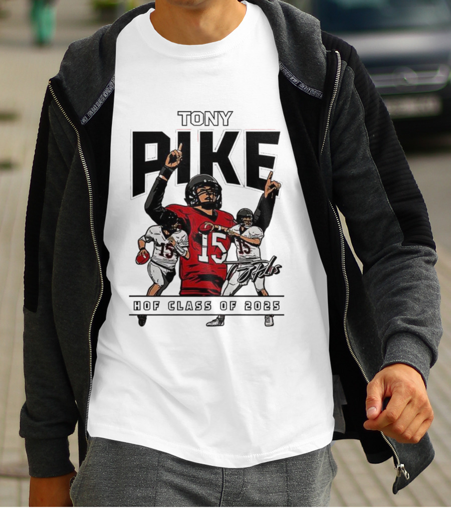 Tony Pike HOF Class Of 2025 Signature 15 Football Tribute T-Shirt