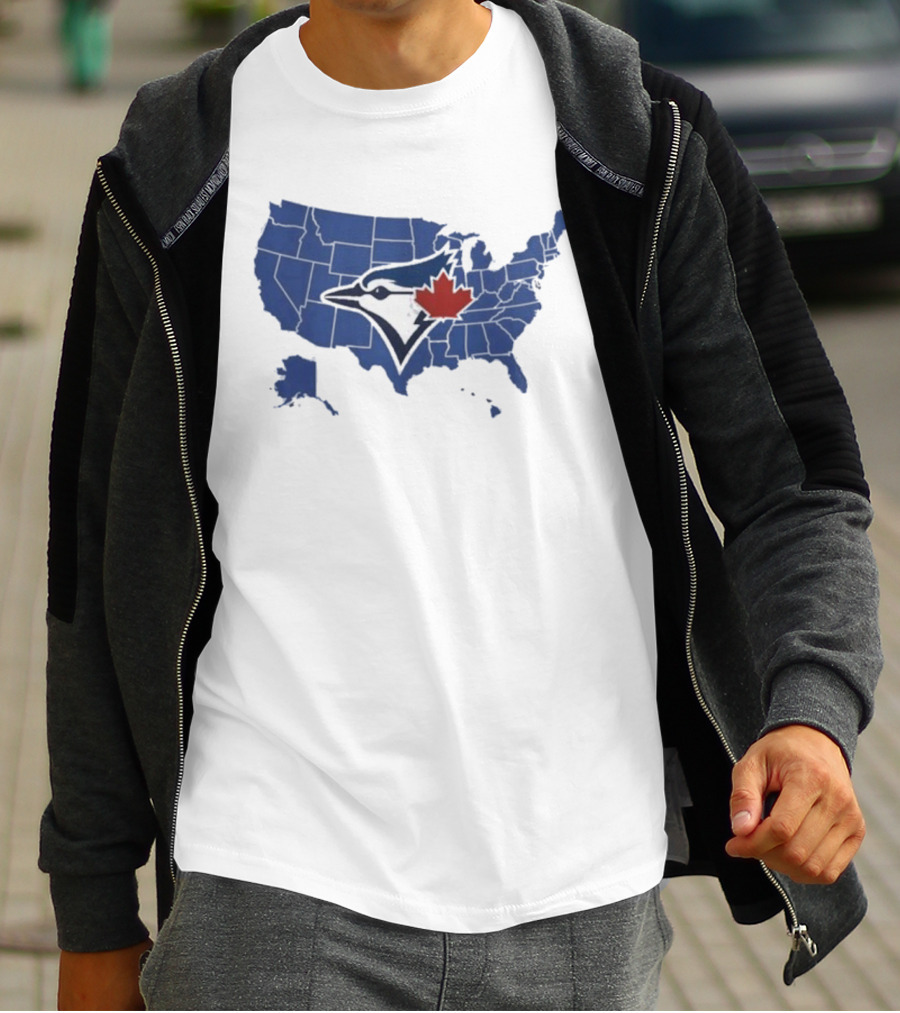Toronto Blue Jays USA Map Who America Supports World Series T-Shirt
