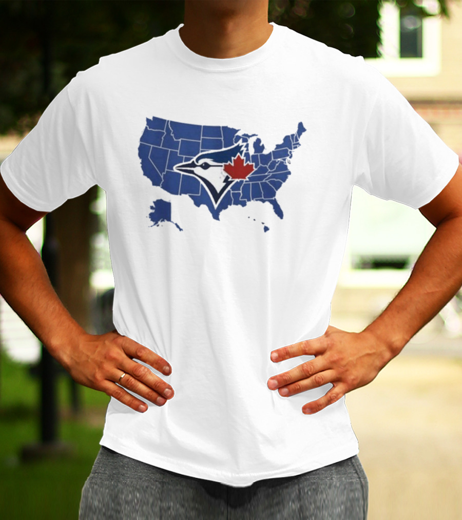 Toronto Blue Jays USA Map Who America Supports World Series T-Shirt