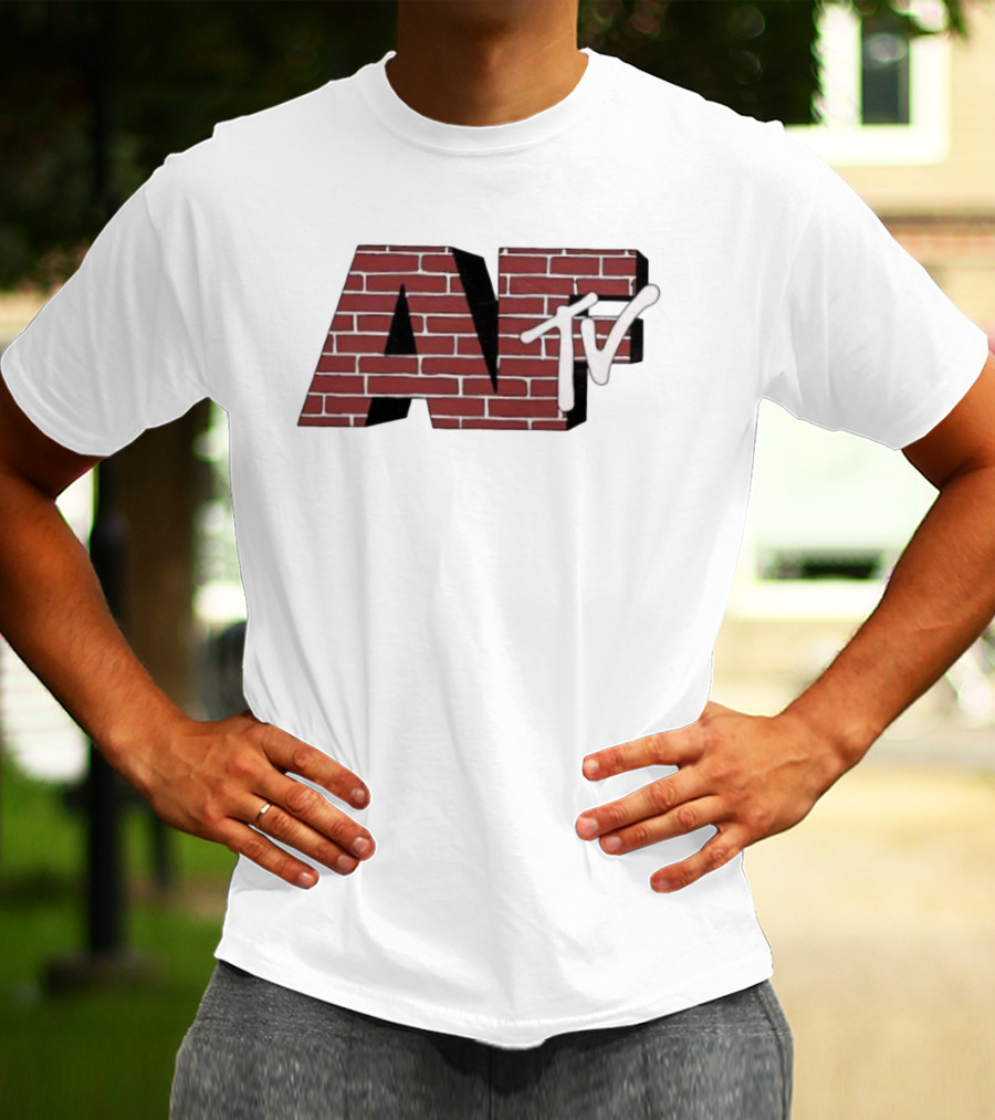 AFTV Brick Pattern Television Logo T-Shirt