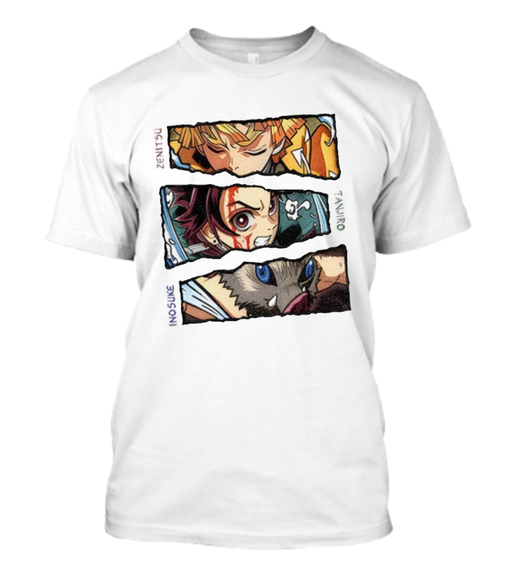 Demon Slayer Anime 2025 Tanjiro Zenitsu Inosuke Characters T-Shirt