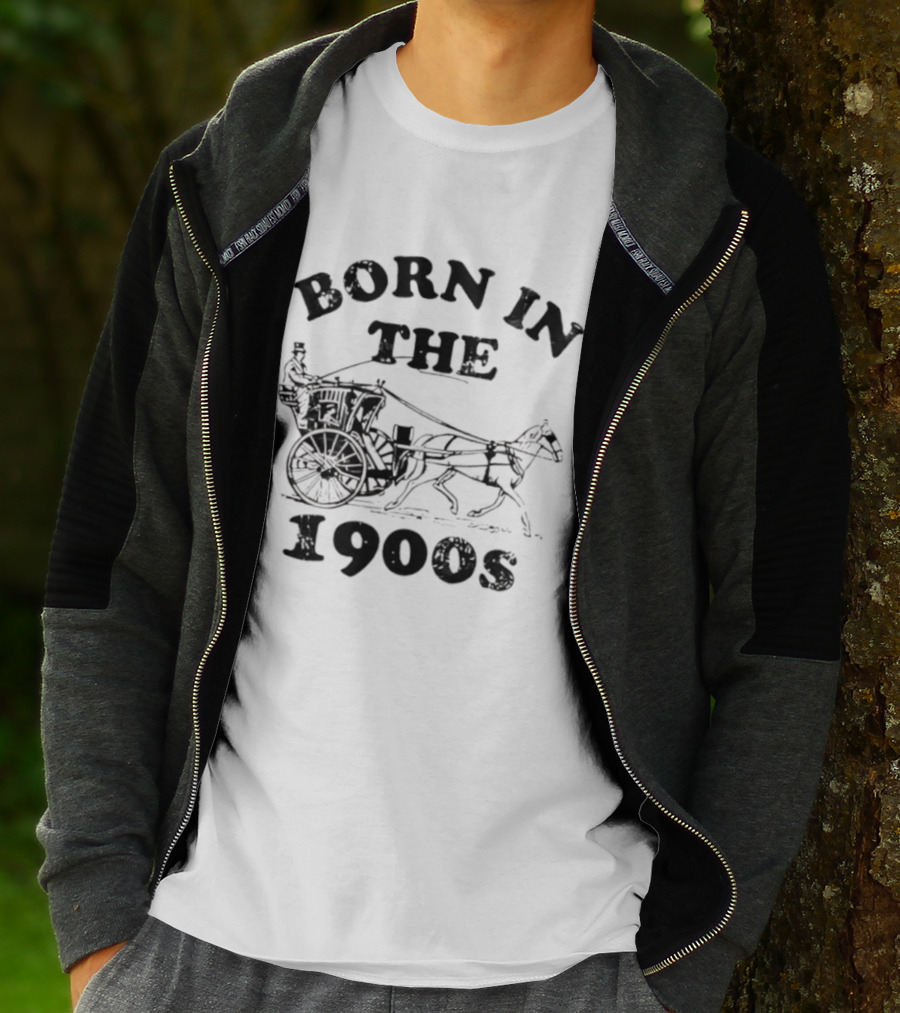 Born In The 1900s Horse Drawn Carriage Vintage Style T-Shirt