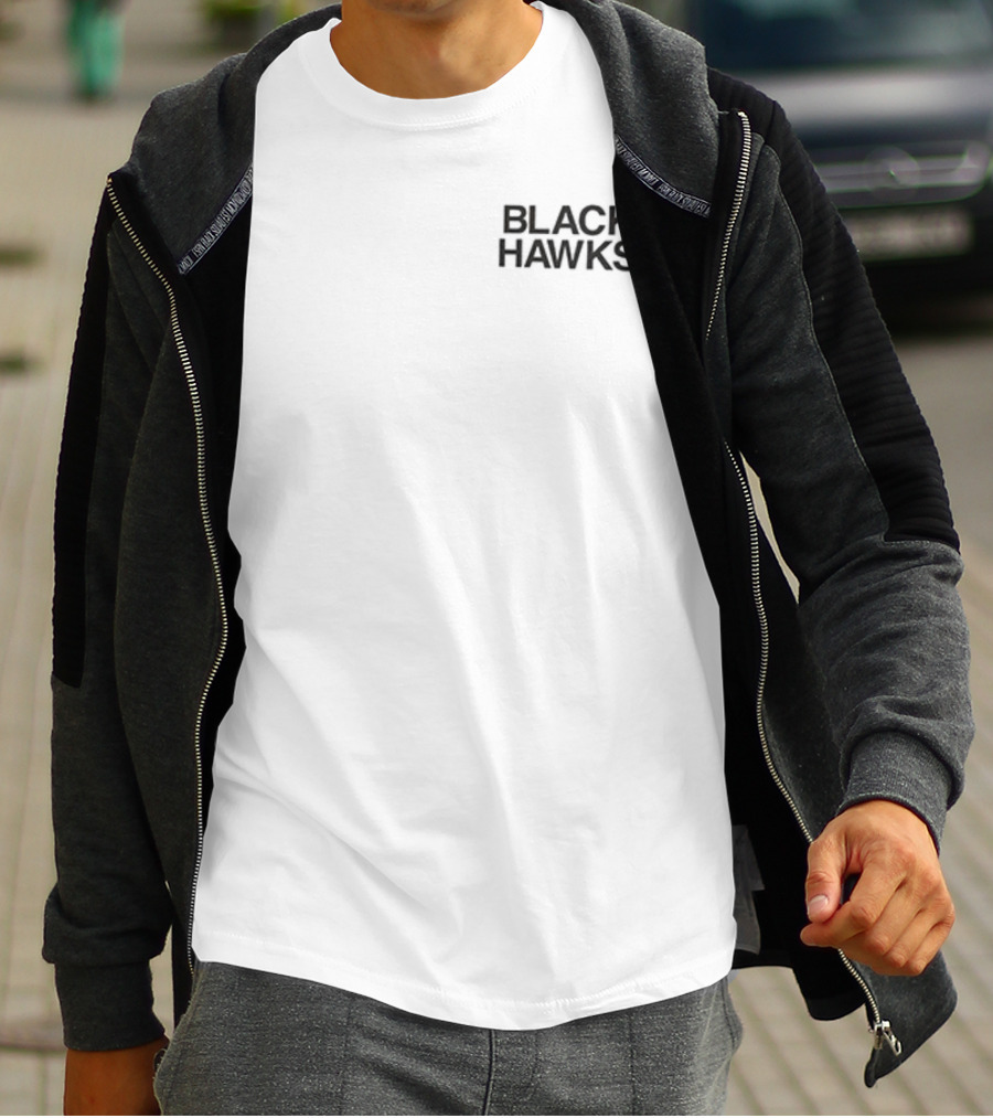 Chicago Blackhawks Vintage Black Hawks History T-Shirt