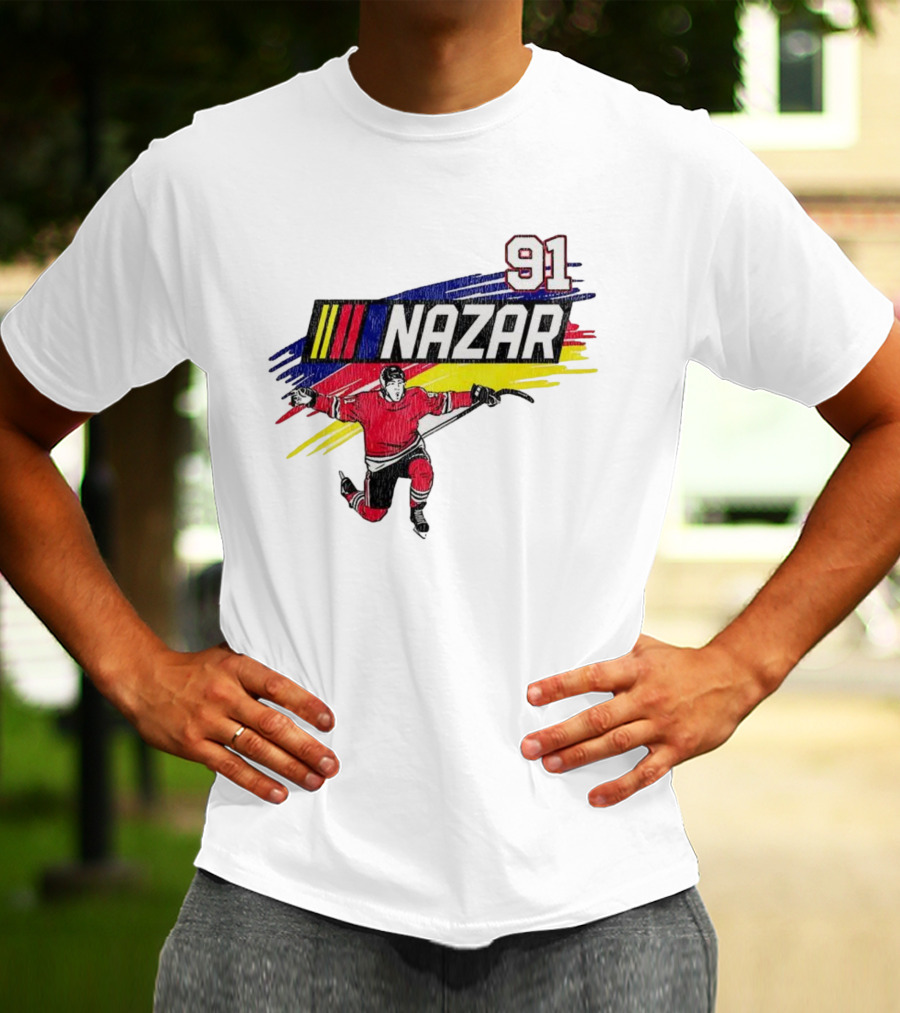 Chicago Blackhawks Nazar 91 Hockey Team Player Sportswear T-Shirt
