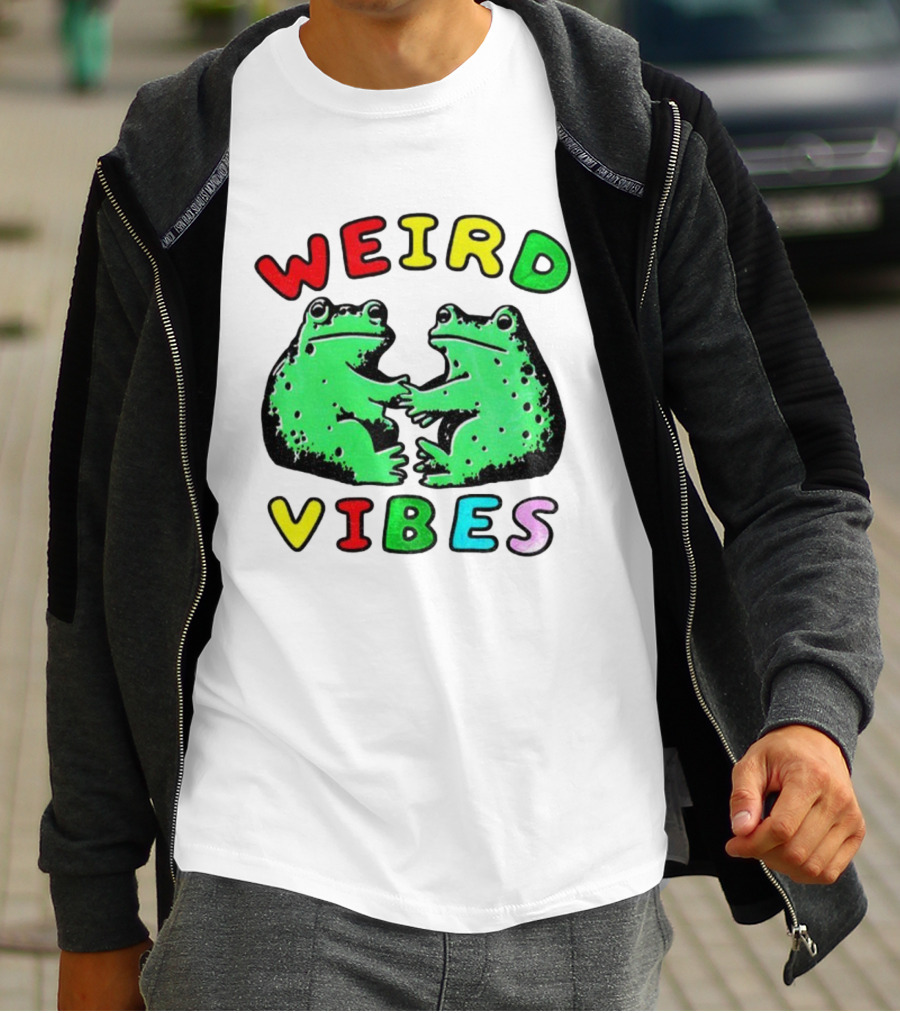 Weird Vibes Funny Frog Cottagecore Toad T-Shirt