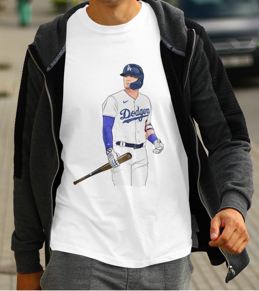 Kiké Hernández Los Angeles Dodgers #18 Baseball Player Illustration T-Shirt