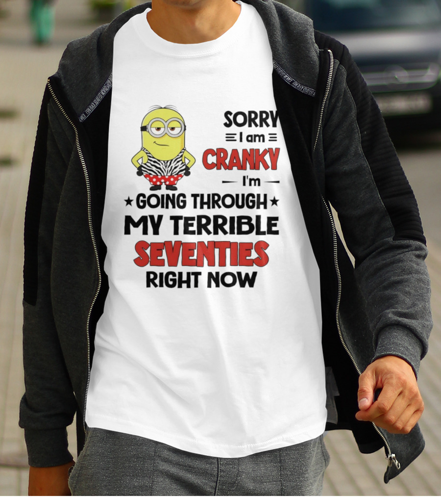 Sorry I Am Cranky Going Through My Terrible Seventies Minion T-Shirt